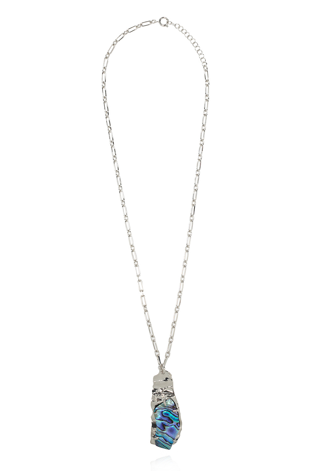 ネックレス・ペンダント Acne Studios SS25 (C50441 DGZ SILVER BLUE) Acne Studios - Padlock chain necklace - Silver blue